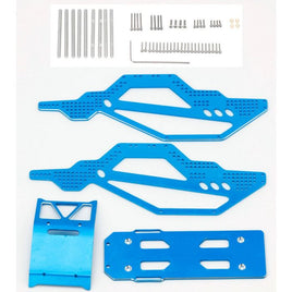 Power Hobby - Aluminium Rock Racer Conversion Chassis Kit, Blue, fits Axial 1/24 SCX24 - Hobby Recreation Products