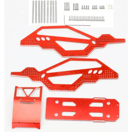 Power Hobby - Aluminium Rock Racer Conversion Chassis Kit, Red,fits Axial 1/24 SCX24 - Hobby Recreation Products