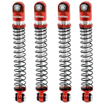 Power Hobby - Aluminum 54mm Long Travel Shocks 1/24, Red, for Axial SCX24 Jeep / Bronco - Hobby Recreation Products