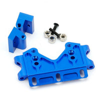 Power Hobby - Aluminum Front Bulkhead, Blue, fits Traxxas Slash, Rustler, Bandit - Hobby Recreation Products