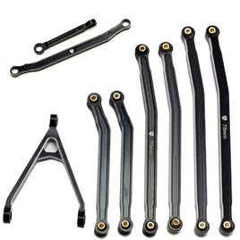 Power Hobby - Aluminum High Clearance Chassis Links, Black, for Axial SCX24 Jeep / Gladiator - Hobby Recreation Products