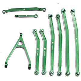 Power Hobby - Aluminum High Clearance Chassis Links, Green, for Axial SCX24 Jeep / Gladiator - Hobby Recreation Products