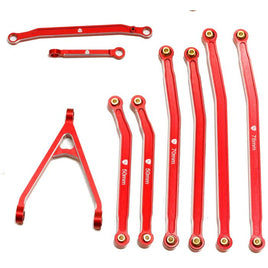 Power Hobby - Aluminum High Clearance Chassis Links, Red, for Axial SCX24 Jeep / Gladiator - Hobby Recreation Products