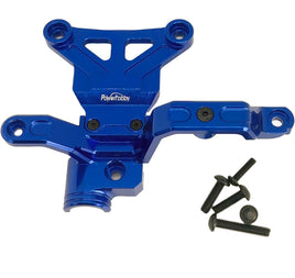 Power Hobby - Aluminum Steering Bellcrank Support, for Traxxas X-Maxx, Blue - Hobby Recreation Products