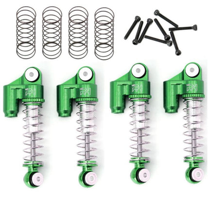 Power Hobby - Aluminum Threaded Mini/Micro Shocks for Axial SCX24 Front Rear Green - Hobby Recreation Products