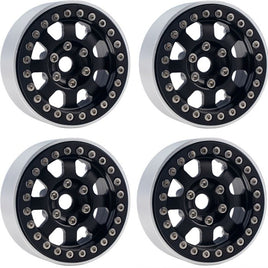 Power Hobby - B1 Aluminum 1.9 Beadlock Wheels 9mm Hubs, Black, for 1/10 Rock Crawler, 4pcs - Hobby Recreation Products