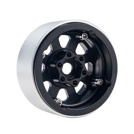 Power Hobby - B1 Aluminum 1.9 Beadlock Wheels 9mm Hubs, Black, for 1/10 Rock Crawler, 4pcs - Hobby Recreation Products