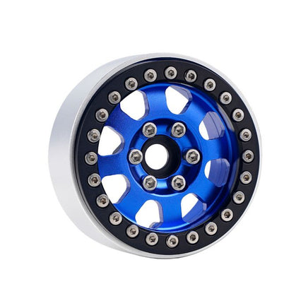 Power Hobby - B1 Aluminum 1.9 Beadlock Wheels 9mm Hubs, Blue, for 1/10 Rock Crawler, 4pcs - Hobby Recreation Products