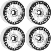 Power Hobby - B1 Aluminum 1.9 Beadlock Wheels 9mm Hubs, Silver, for 1/10 Rock Crawler, 4pcs - Hobby Recreation Products