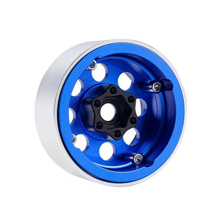 Power Hobby - B2 Aluminum 1.9 Beadlock Wheels 9mm, Blue, for 1/10 Rock Crawler, 4pcs - Hobby Recreation Products