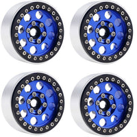 Power Hobby - B2 Aluminum 1.9 Beadlock Wheels 9mm, Blue, for 1/10 Rock Crawler, 4pcs - Hobby Recreation Products