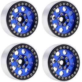 Power Hobby - B2 Aluminum 1.9 Beadlock Wheels 9mm, Blue, for 1/10 Rock Crawler, 4pcs - Hobby Recreation Products