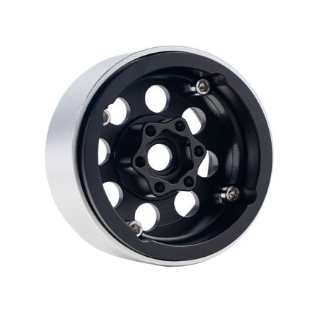 Power Hobby - B2 Aluminum 1.9 Beadlock Wheels 9mm Hubs, Black, 1/10 Rock Crawler, 4pcs - Hobby Recreation Products