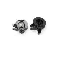 Power Hobby - Brass Front Portal Steering Knuckles, Black, for Axial Capra / SCX10 III - Hobby Recreation Products
