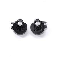 Power Hobby - Brass Front Portal Steering Knuckles, Black, for Axial Capra / SCX10 III - Hobby Recreation Products