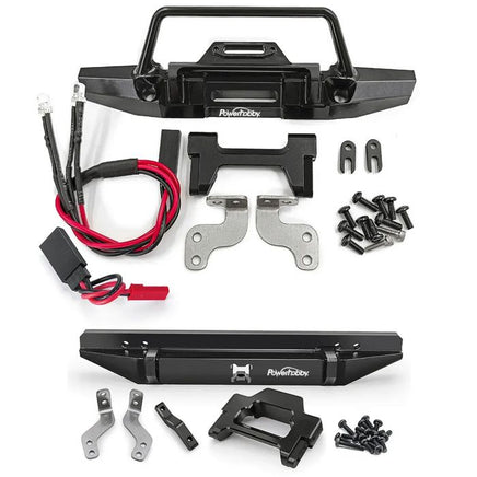 Power Hobby - Front and Rear Bumper with Lights, for Traxxas TRX-4M - Hobby Recreation Products