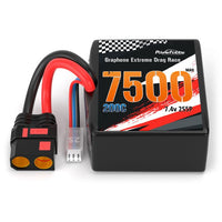 Power Hobby - Graphene 2S 7500MAH 200C Drag Lipo Battery 2S5P w/8AWG Wire QS8 Plug - Hobby Recreation Products