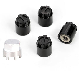 Power Hobby - M2.5 Locking Hubs w/Tool, for Traxxas TRX-4M, Black, 4pcs - Hobby Recreation Products