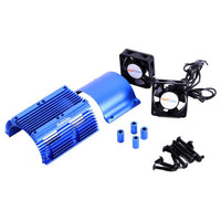 Power Hobby - Power Hobby Heat Sink w/ Twin Tornado High Speed Fans, for 1/8 Motors, Blue - Hobby Recreation Products