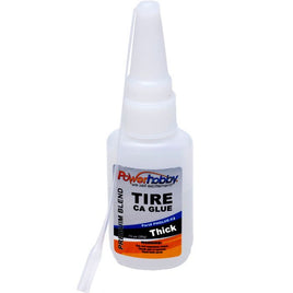Power Hobby - Premium Blend RC CA Tire Glue w/Tip Thick 0.75oz - Hobby Recreation Products