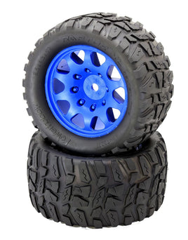Power Hobby - Raptor XL Belted Tires / Viper Wheels (2) - Hobby Recreation Products