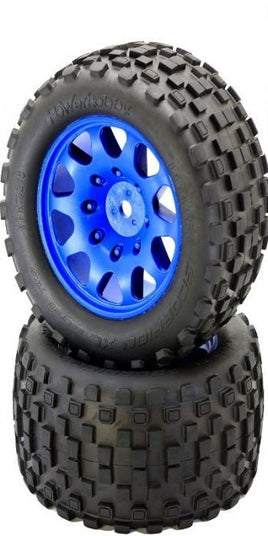 Power Hobby - Scorpion XL Belted Tires / Viper Wheels (2) Traxxas X-Maxx 8S-Blue - Hobby Recreation Products