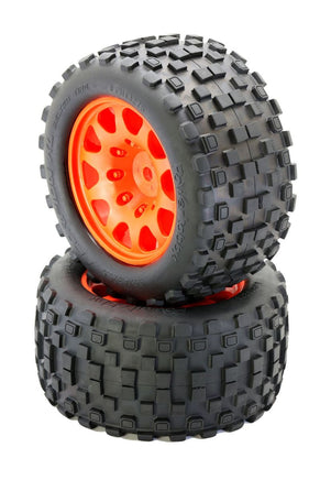 Power Hobby - Scorpion XL Belted Tires / Viper Wheels (2) Traxxas X-Maxx 8S-Orange - Hobby Recreation Products