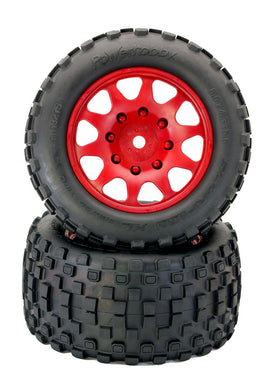 Power Hobby - Scorpion XL Belted Tires / Viper Wheels (2) Traxxas X-Maxx 8S-Red - Hobby Recreation Products