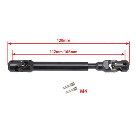 Power Hobby - Universal Spline Drive Shaft CVD 112-163mm (1), for TRX-4, Wraith, SCX10 - Hobby Recreation Products
