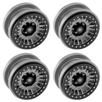 Power Hobby - Z1 Axial SCX6 2.9" CNC Aluminum Beadlock Wheels, Gunmetal (4pcs) - Hobby Recreation Products