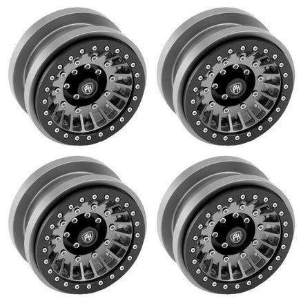 Power Hobby - Z1 Axial SCX6 2.9" CNC Aluminum Beadlock Wheels, Gunmetal (4pcs) - Hobby Recreation Products