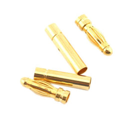 Protek RC - 3.0mm Gold Plated Inline Bullet Connectors (2 Male / 2 Female) - Hobby Recreation Products