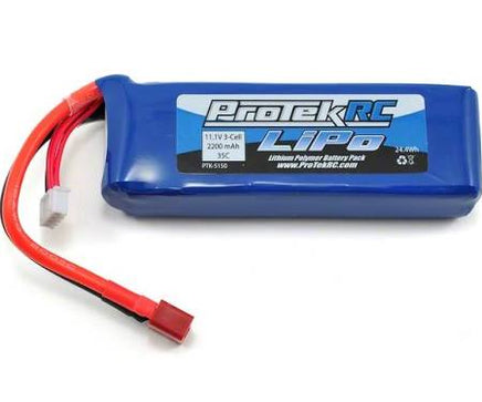 Protek R/C - 3S Supreme Power Li-Poly 35C Battery Pack (11.1V/2200mAh) (Blue Flame) - Hobby Recreation Products