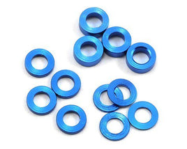 Protek RC - Aluminum Ball Stud Washer Set, Blue, (12pcs) - Hobby Recreation Products