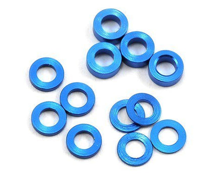 Protek RC - Aluminum Ball Stud Washer Set, Blue, (12pcs) - Hobby Recreation Products