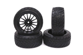 Racers Edge - 1/10 HPI Rally Off-Road WR8 Flower Line Black Wheels (4pcs) - Hobby Recreation Products