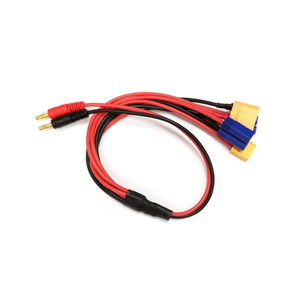 Racers Edge - 4-Function Charge Adapter to Male 4mm Bullets (XT60, XT90, EC3, EC5) - Hobby Recreation Products