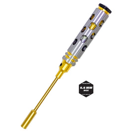Racers Edge - 5.5mm Nut Driver Gold Ink Honeycomb Handle w/ Titanium Coated Tip - Hobby Recreation Products