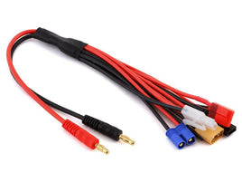 Racers Edge - 7-Function Charge Adapter to Male 4mm Bullets-300mm Wire - Hobby Recreation Products