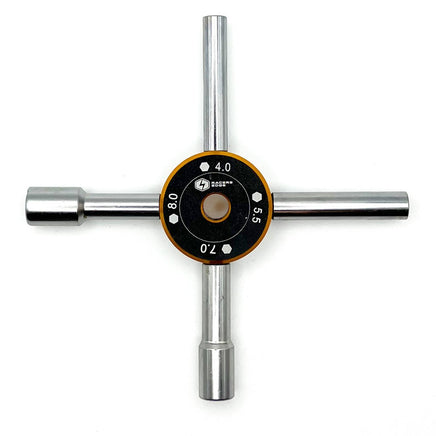 Racers Edge - Black 4-in-1 Multi Wrench 4mm/5.5mm/7mm/8mm - Hobby Recreation Products