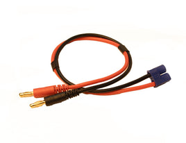 Racers Edge - Charge Adapter: EC3 Device to Male 4mm Bullets-300mm Wire - Hobby Recreation Products