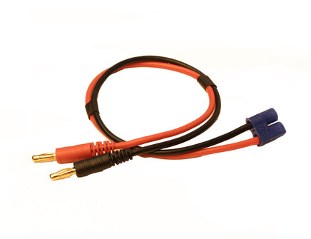 Racers Edge - Charge Adapter: EC3 Device to Male 4mm Bullets-300mm Wire - Hobby Recreation Products