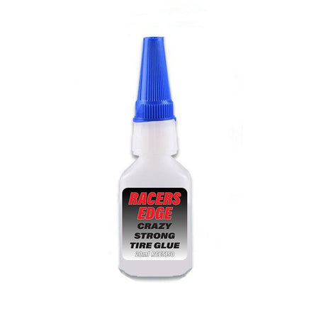Racers Edge - Crazy Strong Tire Glue 20g w/Pin Cap and Tips - Hobby Recreation Products
