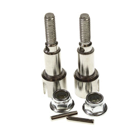 Racers Edge - Metal Rear Wheel Shafts & Pins & M4 Lock Nuts, Fits 1/16 Vehicles from Blackzon (Slyder ST/MT), Haiboxing (16890/16889), Redcat (Volcano16), Racent (Tornado/Crossy), Bezgar (HM165/HM162/HM161), and more - Hobby Recreation Products