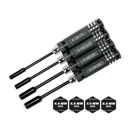 Racers Edge - Metric Nut Driver Set w/ Black Handles (4pc) - Hobby Recreation Products