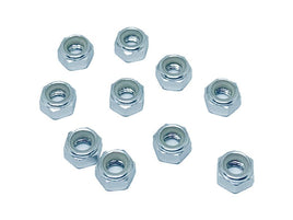 Racers Edge - Nylon Lock Nut M5 (10pcs) Silver - Hobby Recreation Products