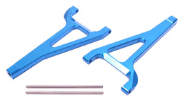 Racers Edge - Revo Aluminum Front Upper Suspension Arm Set - Blue - Hobby Recreation Products