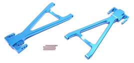 Racers Edge - Revo Aluminum Rear Lower Suspension Arm Set - Blue - Hobby Recreation Products