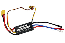 Rage R/C - 30A Water-Cooled Brushless ESC with Reverse & XT60 Connector; Black Marlin EX Brushless - Hobby Recreation Products