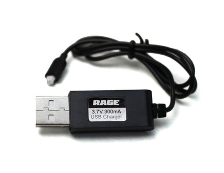 Rage R/C - 3.7V 300mA USB Charger; NanoCam - Hobby Recreation Products